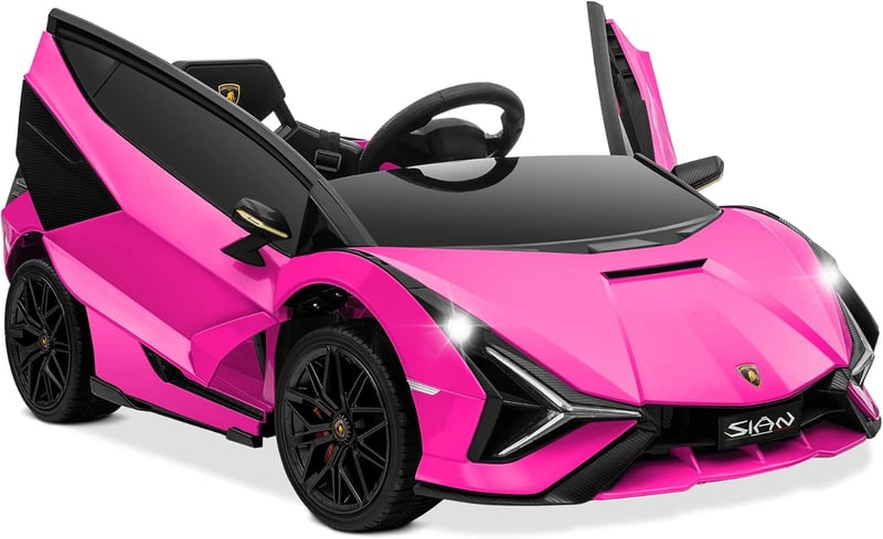 Kids' 12V Lamborghini Ride-On Car with Parent Control