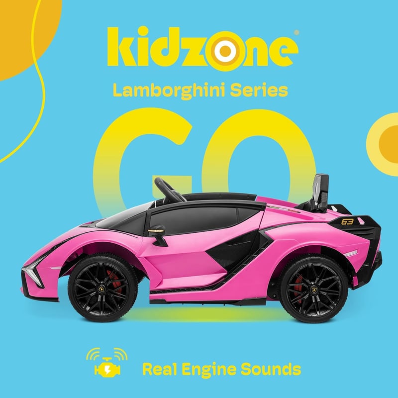 Kids' 12V Lamborghini Ride-On Car with Parent Control