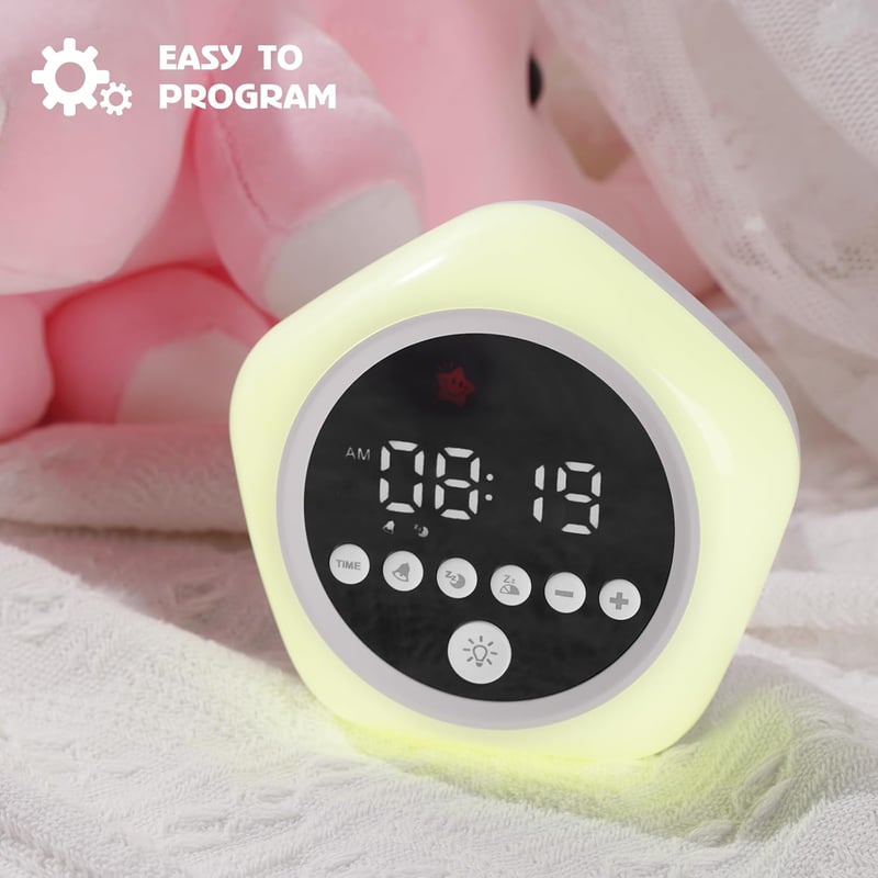 Toddler Sleep Training Alarm Clock with Light Signals