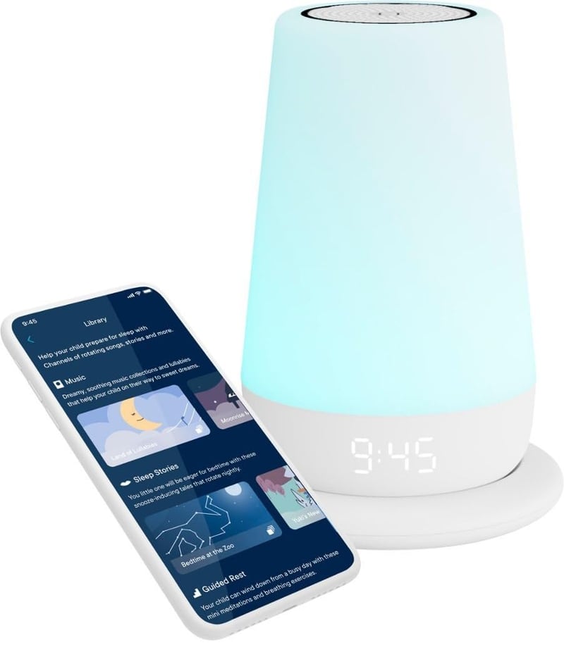 Children's Sound Machine with Night Light & Clock