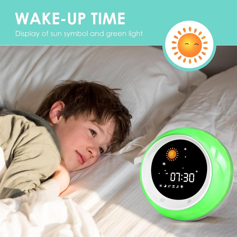 Kids Sleep Training Clock with Sun & Moon Timer