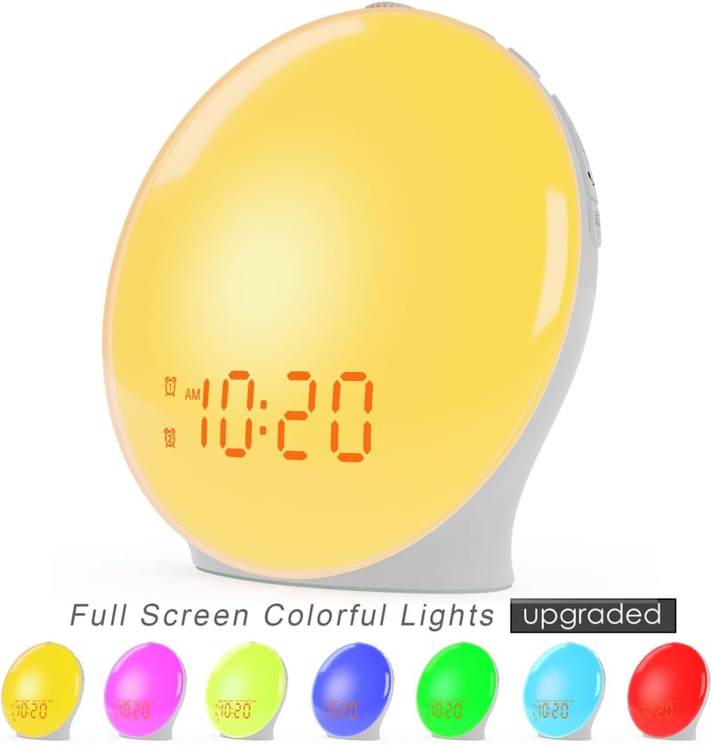 Sunrise Alarm Clock with Simulated Wake-Up Light
