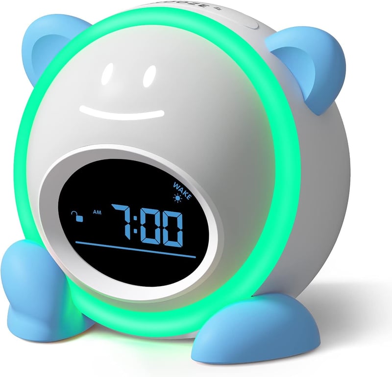 Kids Sleep Training Clock with Night Light & Sound