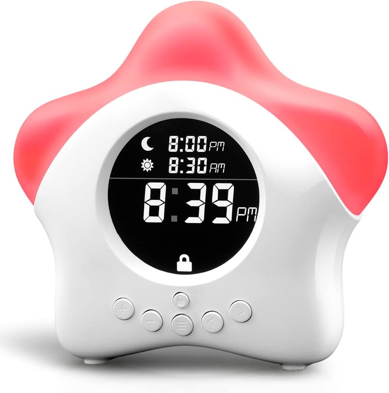 Kids Stay-in-Bed Clock with Night Light & Alarm