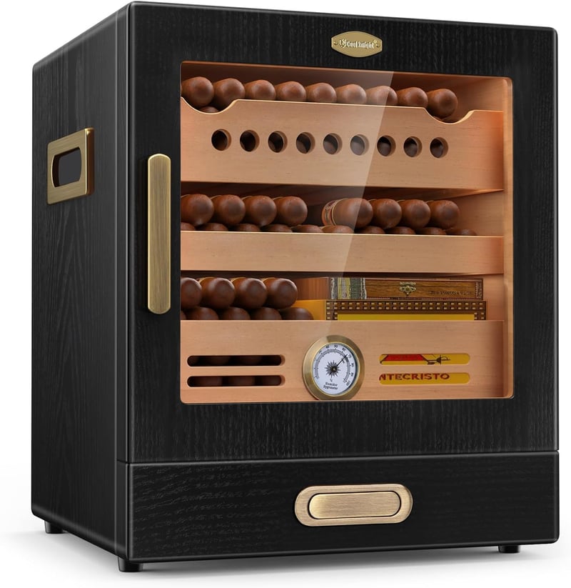 Christmas Cigar Humidor with Cedar Drawer