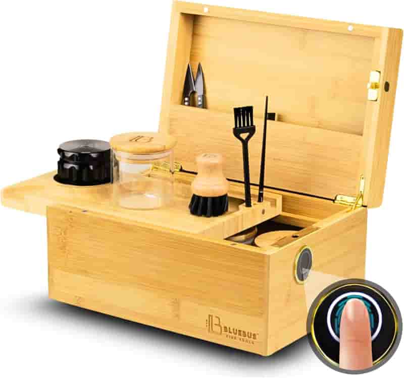 Bamboo Keepsake Box with Fingerprint Lock