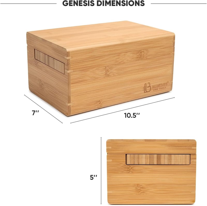 Bamboo Keepsake Box with Fingerprint Lock
