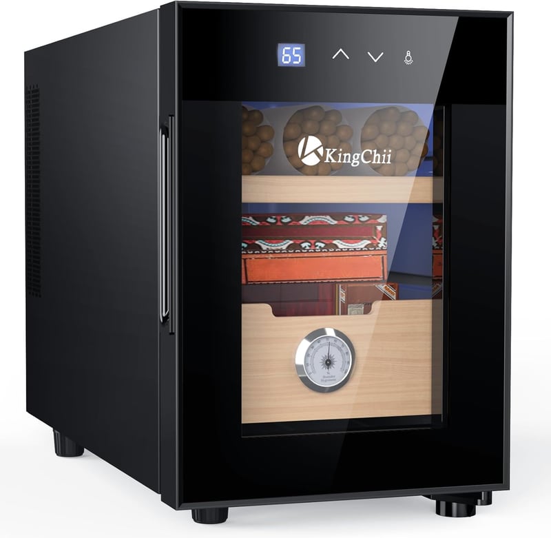 Father's Day Electric Cigar Humidor with Spanish Cedar Shelves