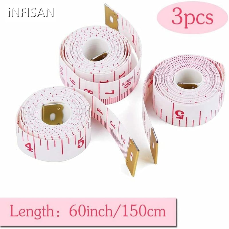 3 Pack 150cm/60in Flexible Tape Measure