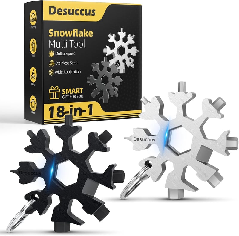 Christmas Snowflake Multi-Tool, Stainless Steel, 2 Pack