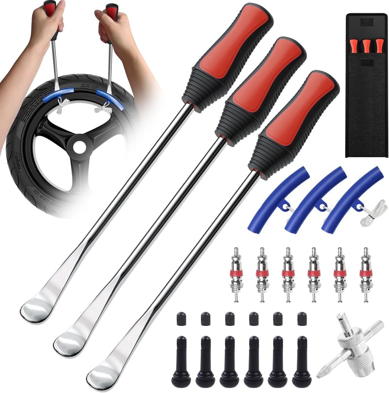 Tire Changing Kit for Motorcycle & Bike, 26pcs