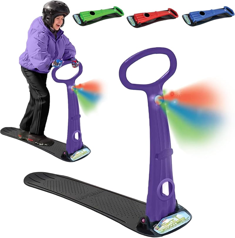 Foldable Kids Snow Scooter with LED Light