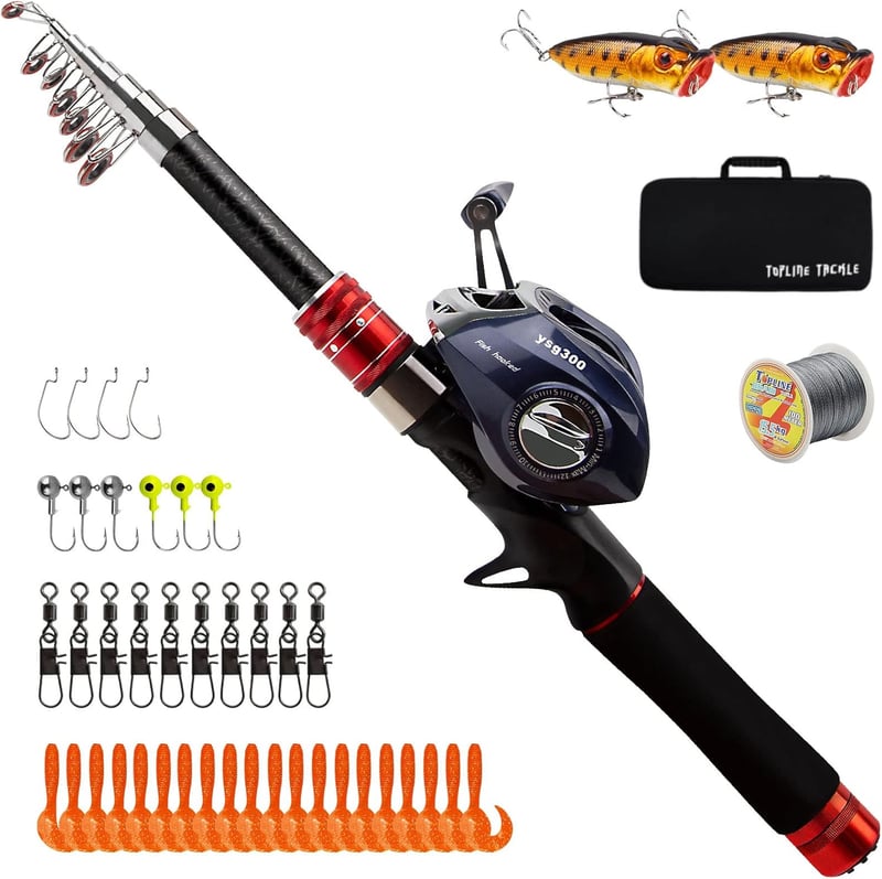 Fishing Travel Gift: Carbon Fiber Rod & Stainless Reel Combo