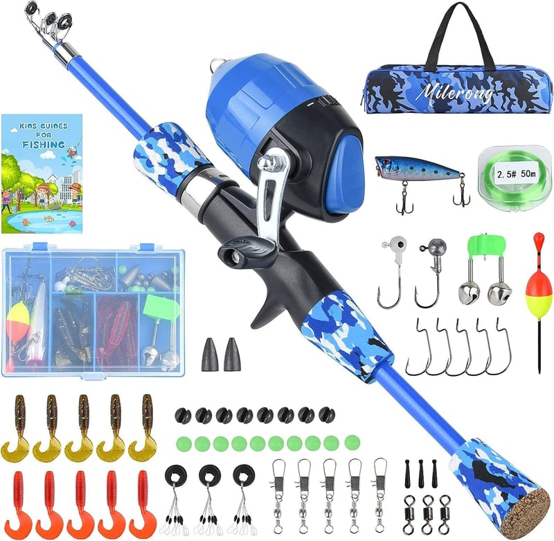 Kids Telescopic Fishing Rod & Reel Kit