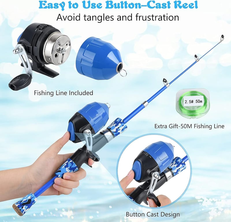 Kids Telescopic Fishing Rod & Reel Kit