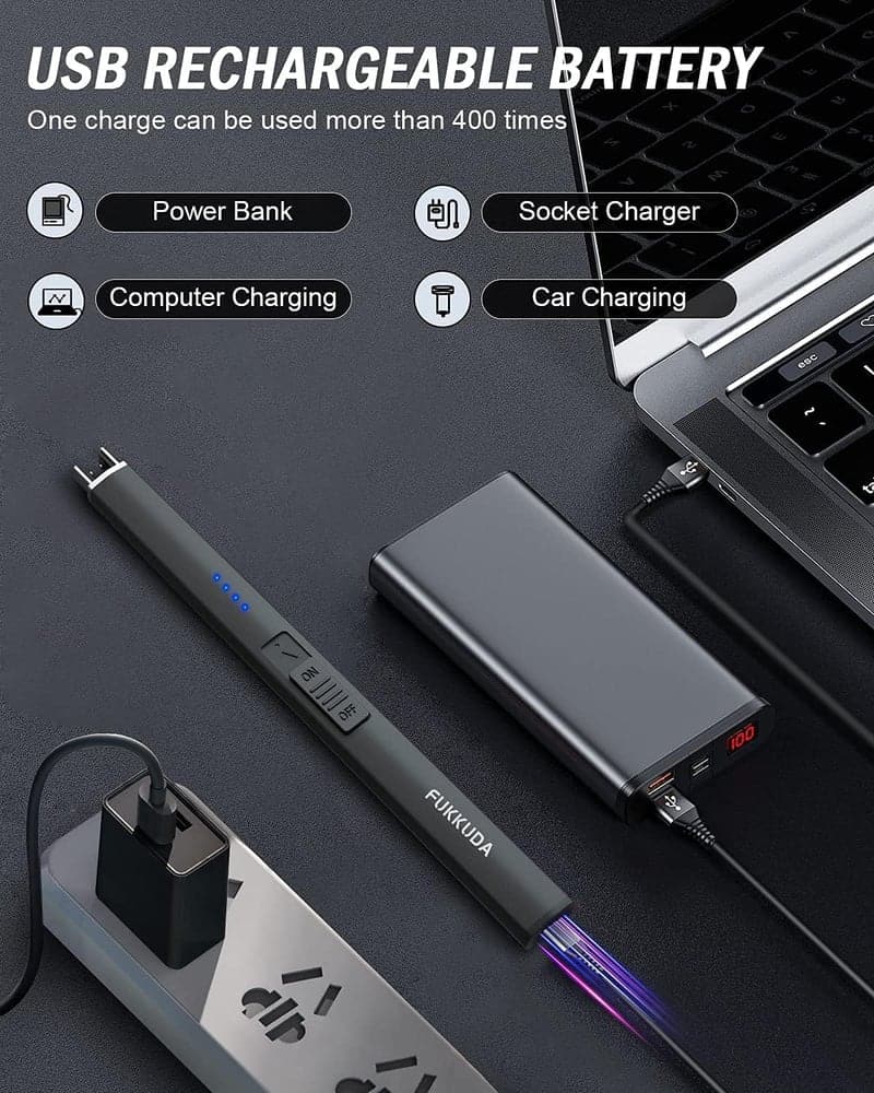 USB Rechargeable Electric Candle Lighter - Windproof & Flameless