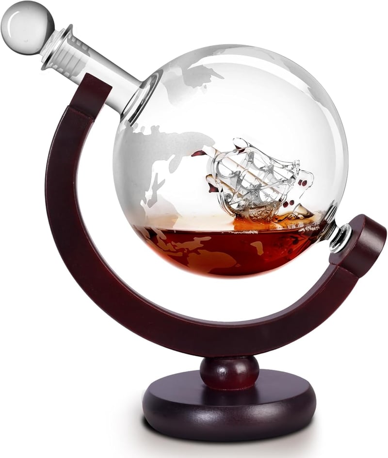 Father's Day Whiskey Globe Decanter - 850ml