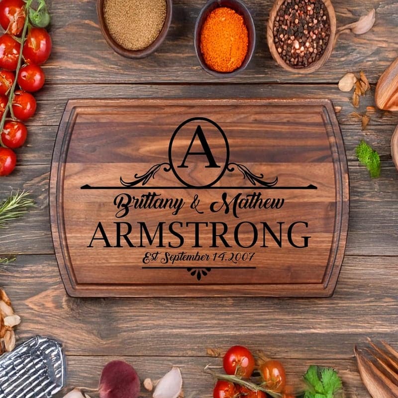 Wedding & Anniversary Personalized Engraved Cutting Board