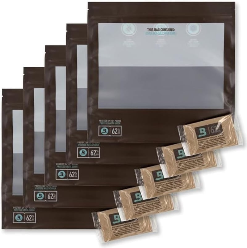 Boveda 62% RH Curing Bags, 5-Pack, 16