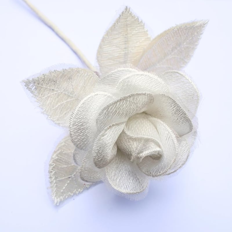 13th Anniversary Handmade White Lace Flower Gift