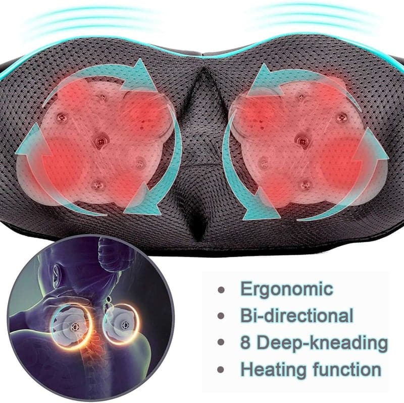 Shiatsu Heated Neck Massager - Perfect Gift for Adults