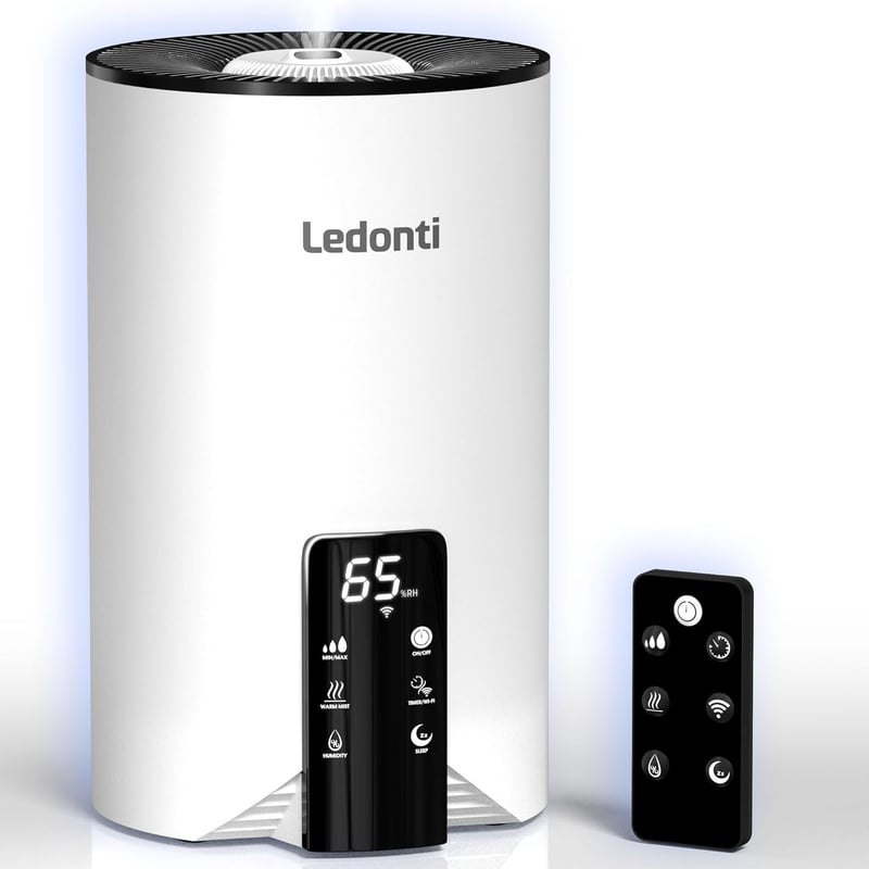 Smart Dual Mist Humidifier: 4L Top-Fill for Large Rooms