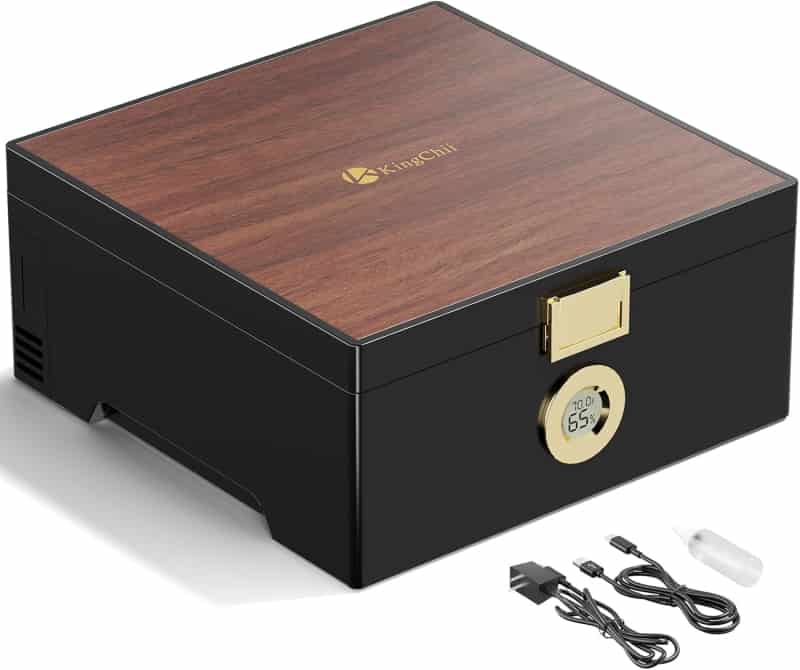 Electric Cigar Humidor with Spanish Cedar Wood