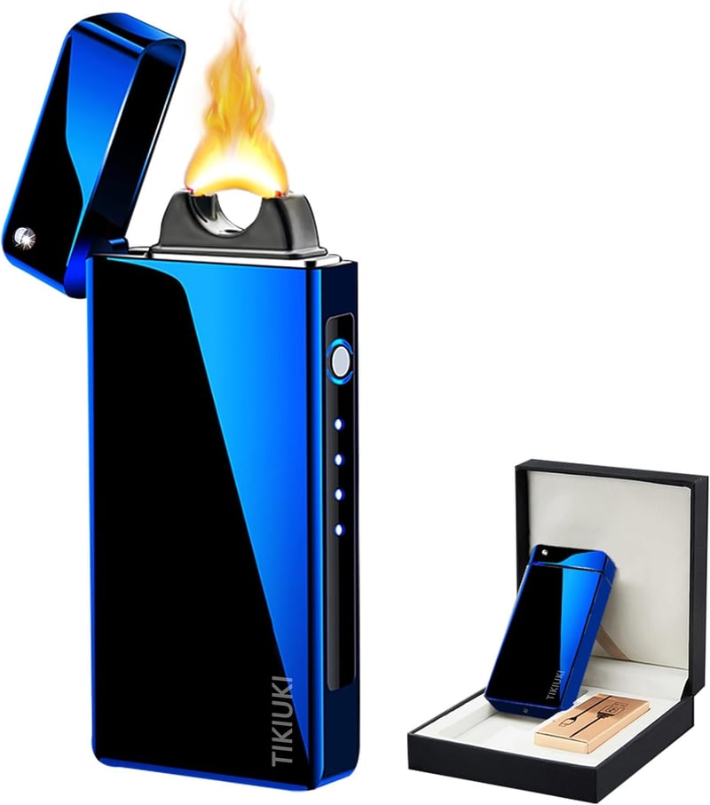 Electric Rechargeable Windproof Lighter - Blue
