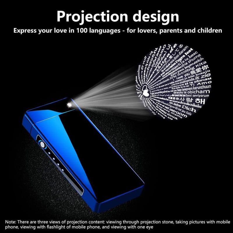 Electric Rechargeable Windproof Lighter - Blue