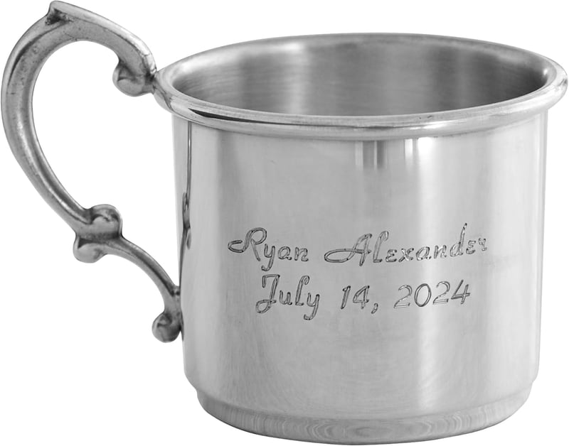 Newborn Gift: Personalized Pewter Baby Cup