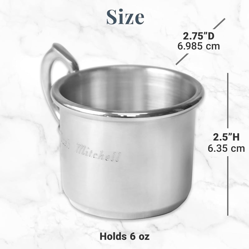 Newborn Gift: Personalized Pewter Baby Cup