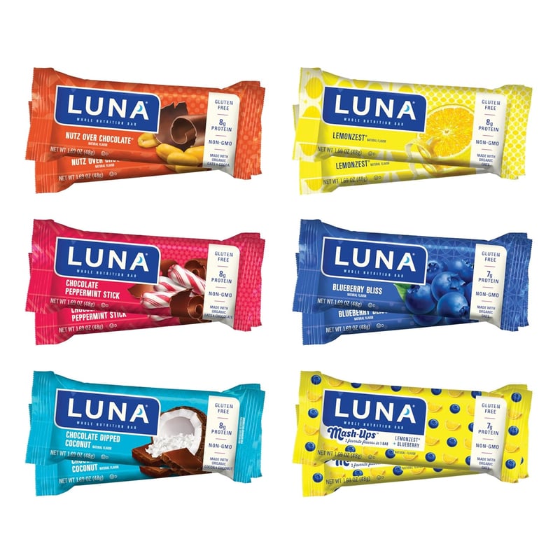 LUNA Variety Snack Bars, 6 Flavors, Gluten-Free, 12-Pack