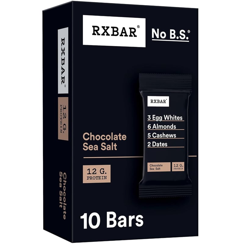 RXBAR Chocolate Sea Salt Protein Snack Bars Box