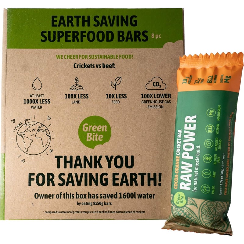 Cocoa Orange Cricket Protein Bars - Paleo Meal Replacement