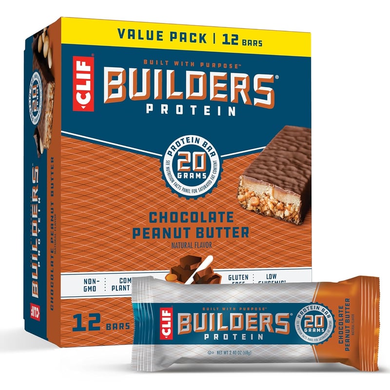 Protein Bars, Chocolate Peanut Butter, 20g, Gluten-Free, 12 Pack