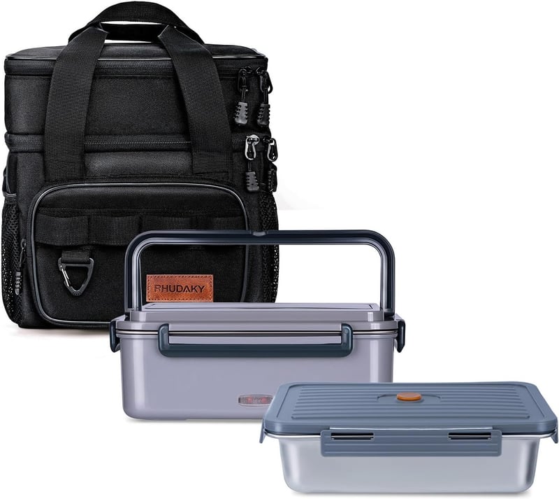 Portable Heated Lunch Box, 80W with Insulated Bag