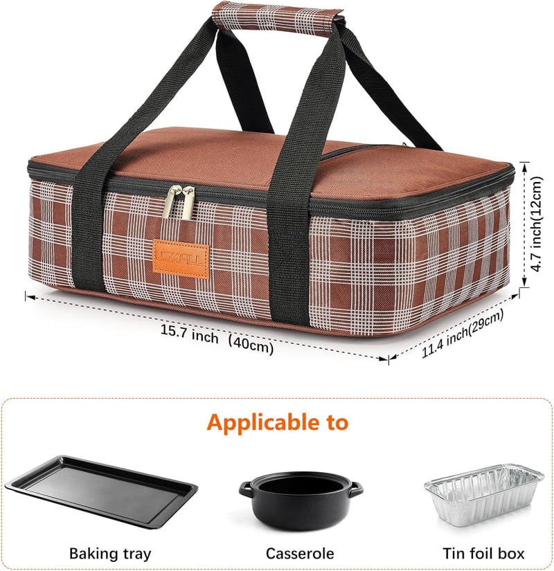 Electric Casserole Carrier for Potluck: Fits 9