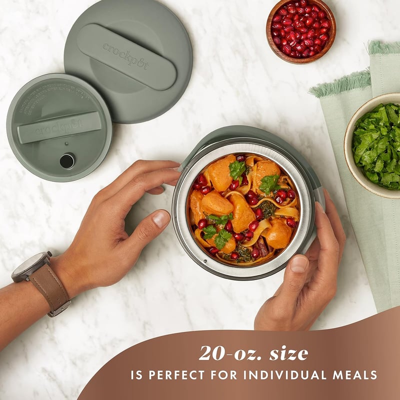 Portable Electric Lunch Box 20oz Food Warmer, Moonshine Green