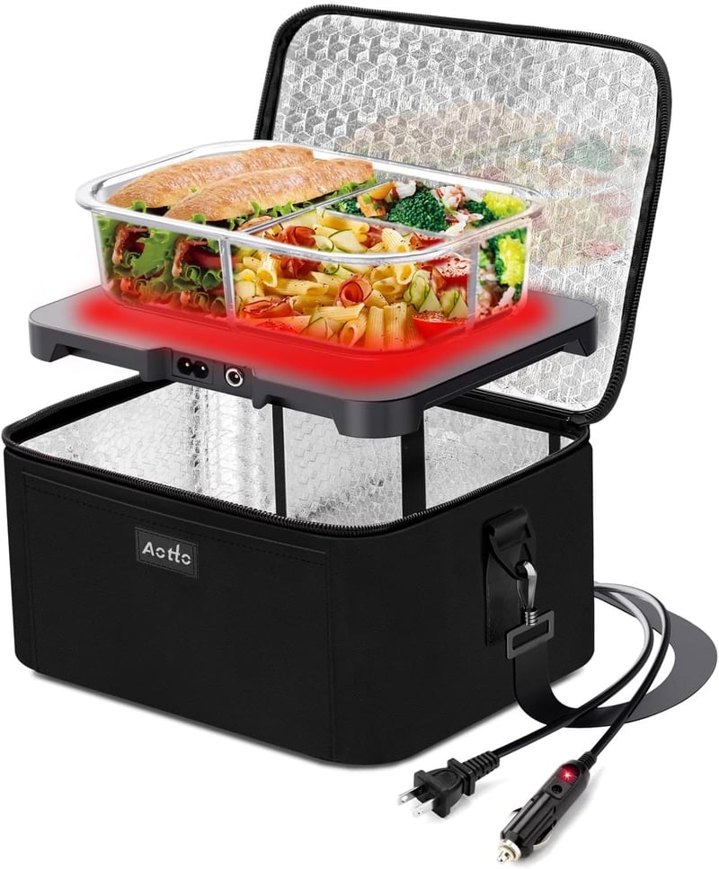 Portable Electric Lunch Box Food Heater, 3-in-1 for Car & Office