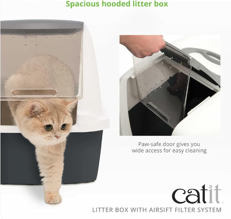 Jumbo Hooded Litter Pan for Large Cat Households