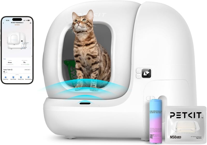 Automatic Self-Cleaning Cat Litter Box with App Control