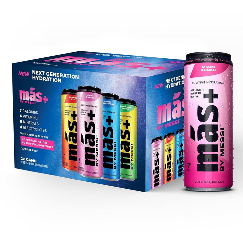 12-Pack Más+ Messi Sports Drink with Vitamins