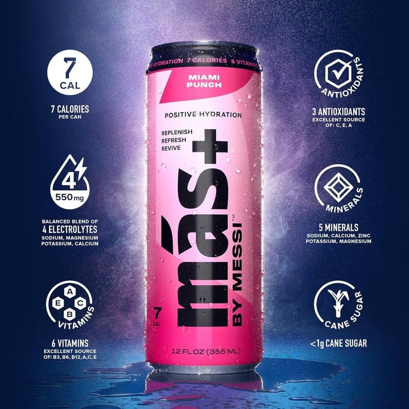 12-Pack Más+ Messi Sports Drink with Vitamins