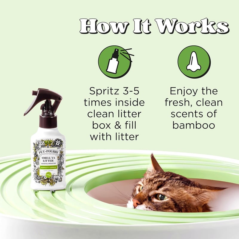 Cat Litter Deodorizer Spray with Plant-Based Formula