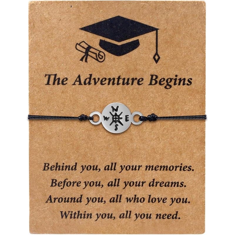 Graduation Compass Bracelet - Class of 2025 Gift for Grads