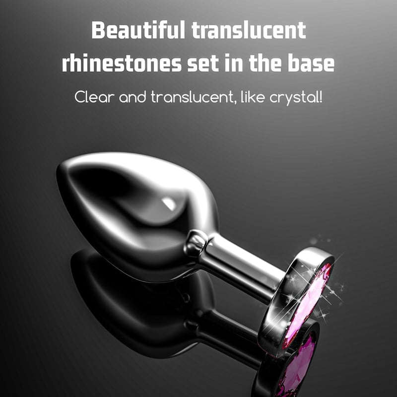 Adult Stainless Steel Butt Plug Set (Pink)