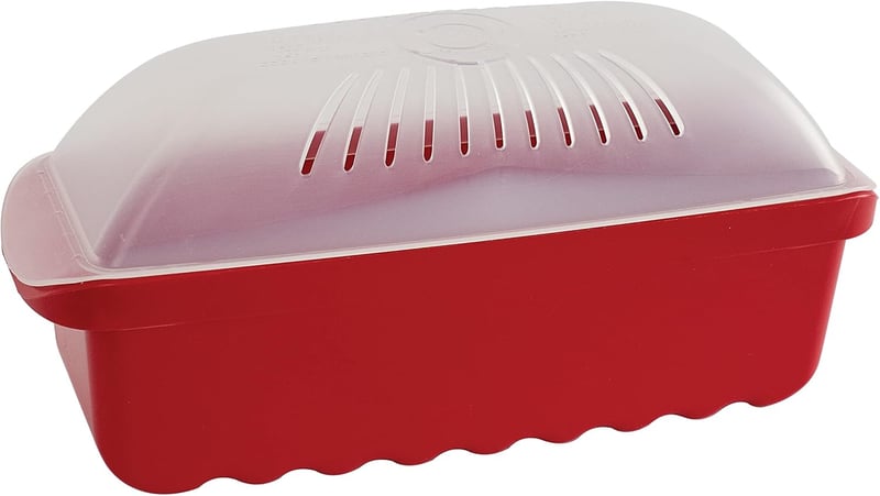 Microwave Pasta Cooker, 6.4 Cup, Red