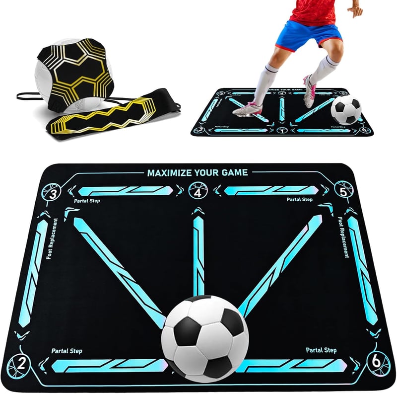 Soccer Trainer Mat for Kids - Non-Slip, Adjustable