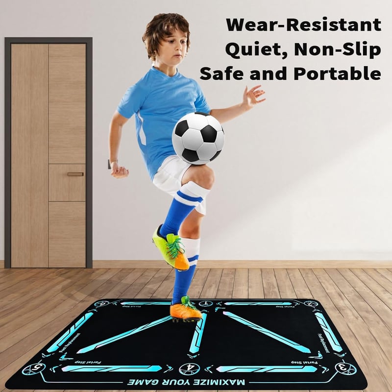 Soccer Trainer Mat for Kids - Non-Slip, Adjustable