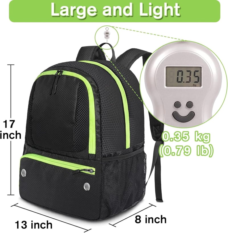 Soccer Backpack with Ball Holder, Water-Resistant